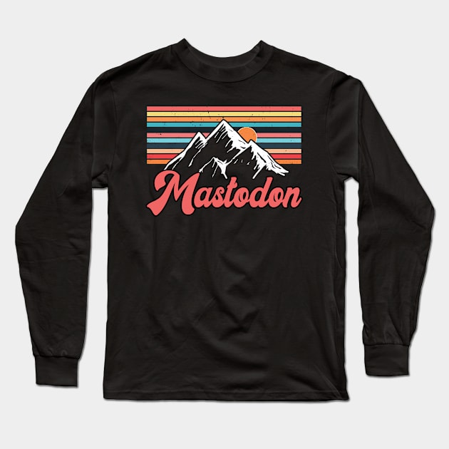 Great Gift Mastodon For Name Vintage Styles Color 70s 80s 90s Long Sleeve T-Shirt by Gorilla Animal